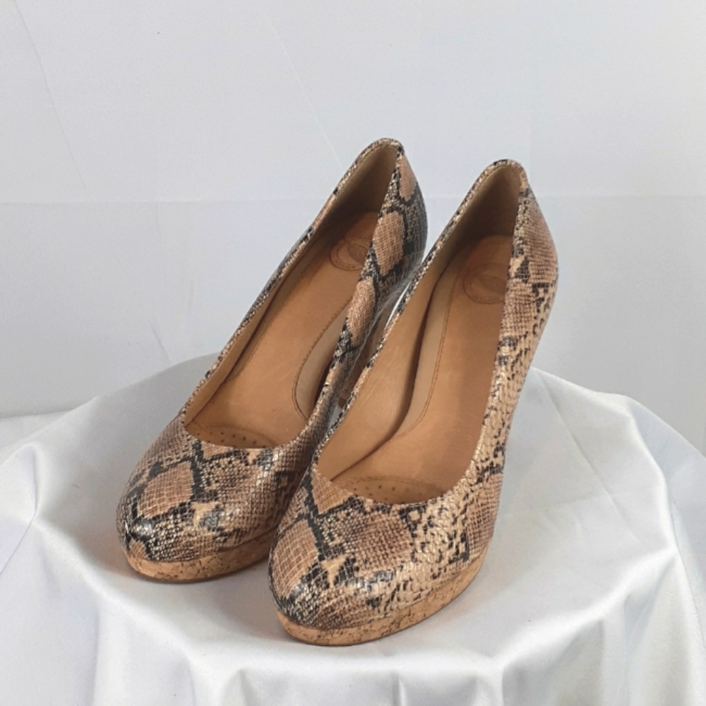 Snake print heels